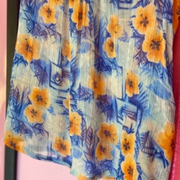 SUMMER SALE Vintage Hollister Sheer Floral Loose-Fit Blouse Women’s Medium - Picture 5 of 5